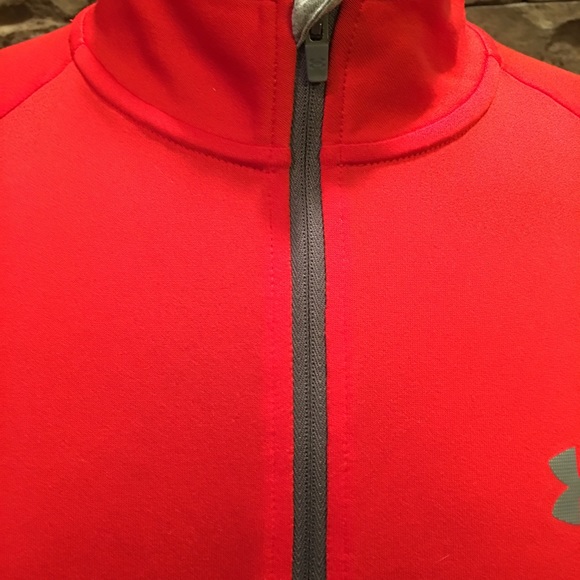 🎇Under armour Mens Pullover Orange NWOT - Picture 3 of 6